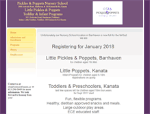 Tablet Screenshot of picklesandpoppets.ca